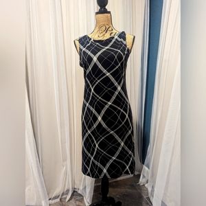 Dress midi by GAS CO Black diamond pattern dress